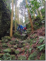 1-35苔むした石が滑ります