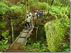 24銅山の痕跡、トロッコ道を歩く