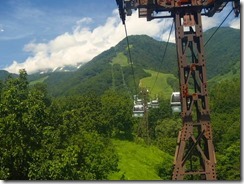 4-09ロープウエイにて山麓駅に下山しました