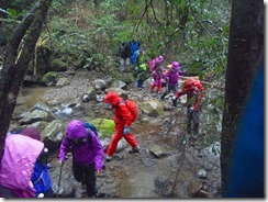 1-04渡渉ポイント､雨(水量）が多い時は渡れませんので登山中止になります