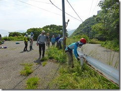 02ゲレンデに鎖がないのでロープによる通過手法訓練