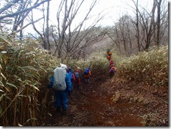 15ぬかるんだ登山道を下ります