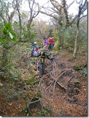 26　7合目から4合目まで登山道が大変荒れています。