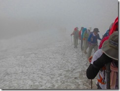 ６　雪渓の横断