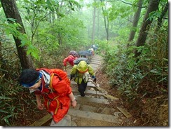 12階段状の登山道