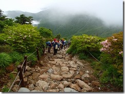 27石組みの登山道